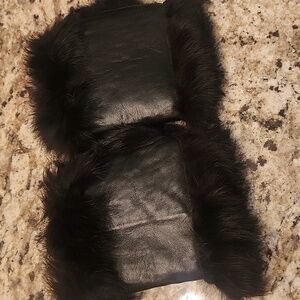 NWOT Vintage ULTIMO Genuine Fur And Leather Fingerless Gloves